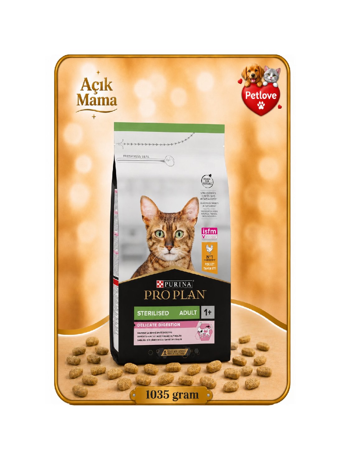AÇIK Pro Plan Kısır Kedi Hindili 1 KG
