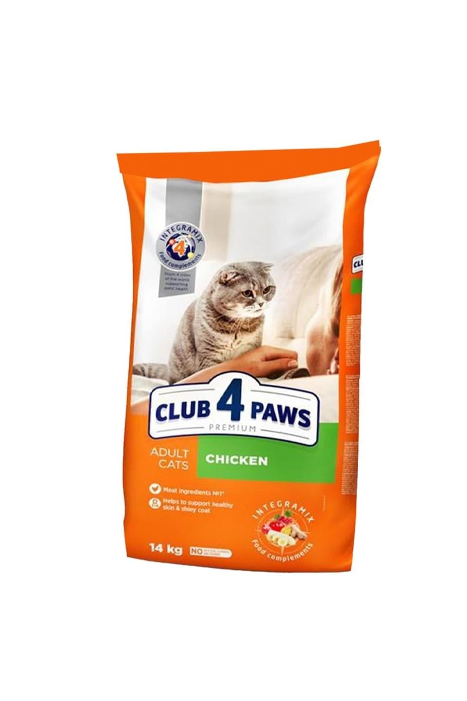 CLUB 4 PAWS PREMIUM TAVUKLU YETİŞKİN KEDİ KURU MAMASI 14 KG