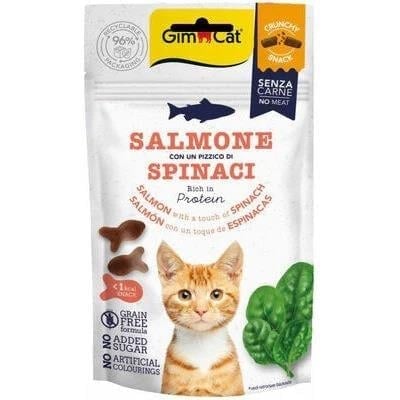 GimCat Crunchy Snacks Salmon & Spinach Kedi Ödülü 50 Gr