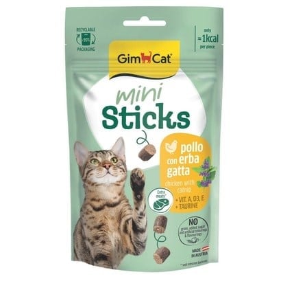 Gimcat Mini Sticks Kedi Otlu&Tavuklu Ödül Çubukları 50 Gr