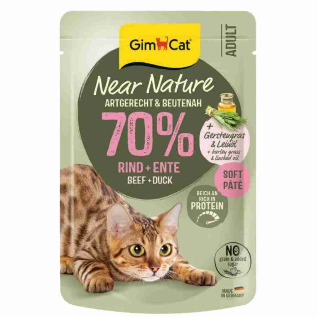 Gimcat Near Nature Sığır Etli Ördekli Kedi Yaş Maması 85 Gr