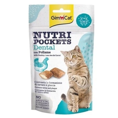Gimcat Nutripockets Dental Tavuklu Kedi Ödülü 60 Gr