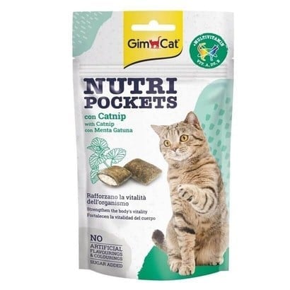 Gimcat Nutripockets Kedi Ödülü Kedi Otu & Multivitamin 60 Gr