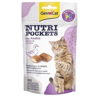 Gimcat Nutripockets Ördek & Multivitamin Kedi Ödülü 60 Gr
