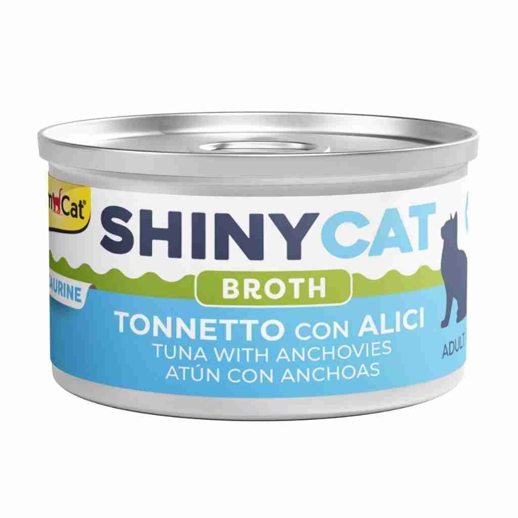 Gimcat Shinycat Broth Ton Balıklı ve Ançuezli Kedi Konservesi 70 gr