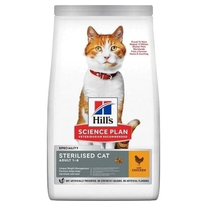 Hills Science Plan Kısırlaştırılmış Tavuklu Kedi Maması 10 Kg