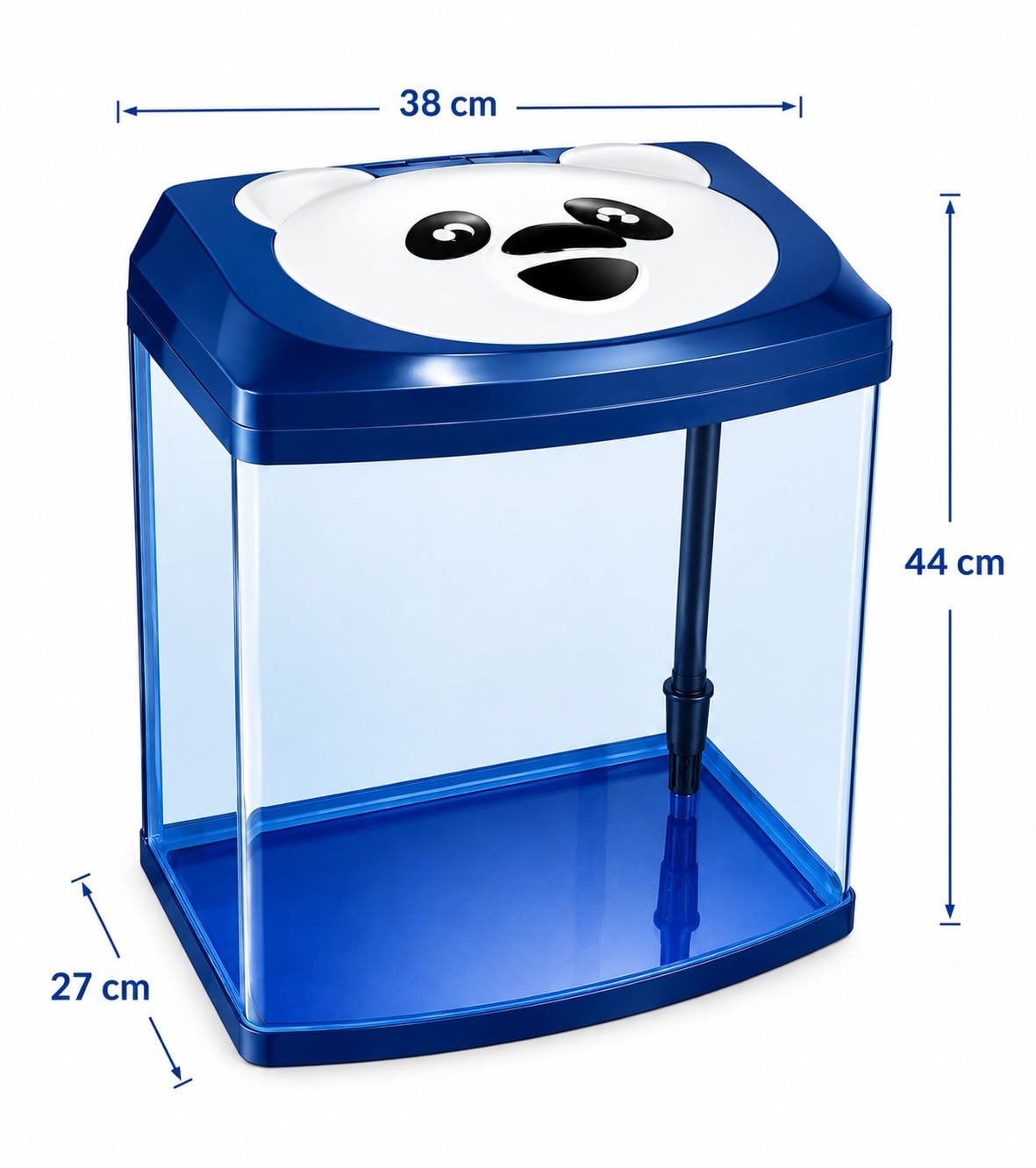 MAKRO PANDA İTHAL AKVARYUM 38*27*44 MAVİ ( 45 LİTRE )