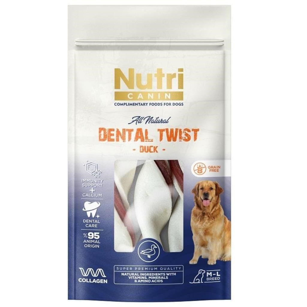 Nutri Canin Dental Twist Ördekli Diş Sağlığı Köpek Ödülü 120 Gr