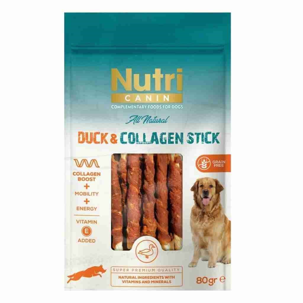 Nutri Canin Ördek Eti Sargılı Kolajen Çubuk Tahılsız Köpek Et Ödülü 80 Gr