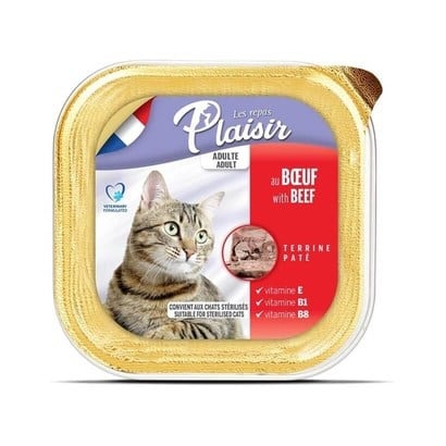 Plaısır Yetişkin Ezme Kedi Konservesi Biftekli 100 Gr
