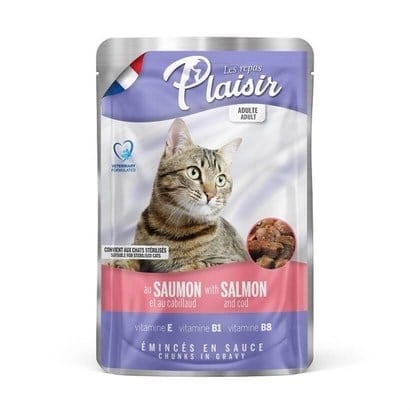 Plaısır Yetişkin Kedi Konservesi Somon ve Morina 100 Gr