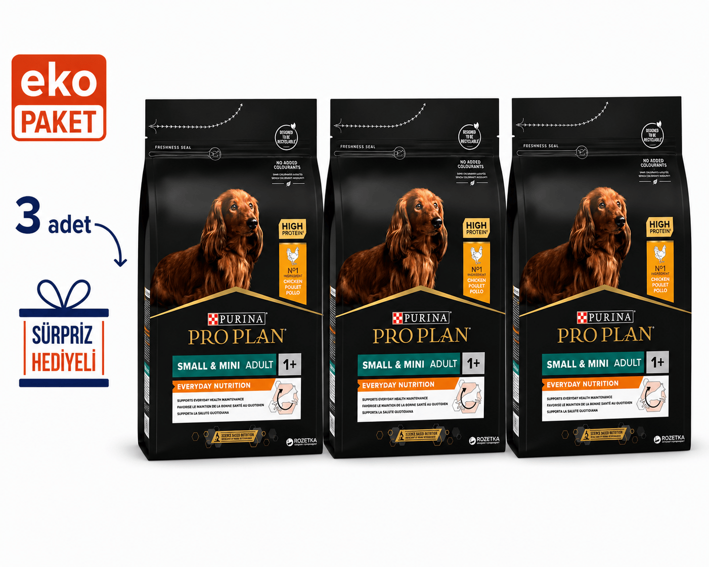 Pro Plan Small & Mini Adult Chicken & Rice Tavuklu Köpek Maması 3 kg