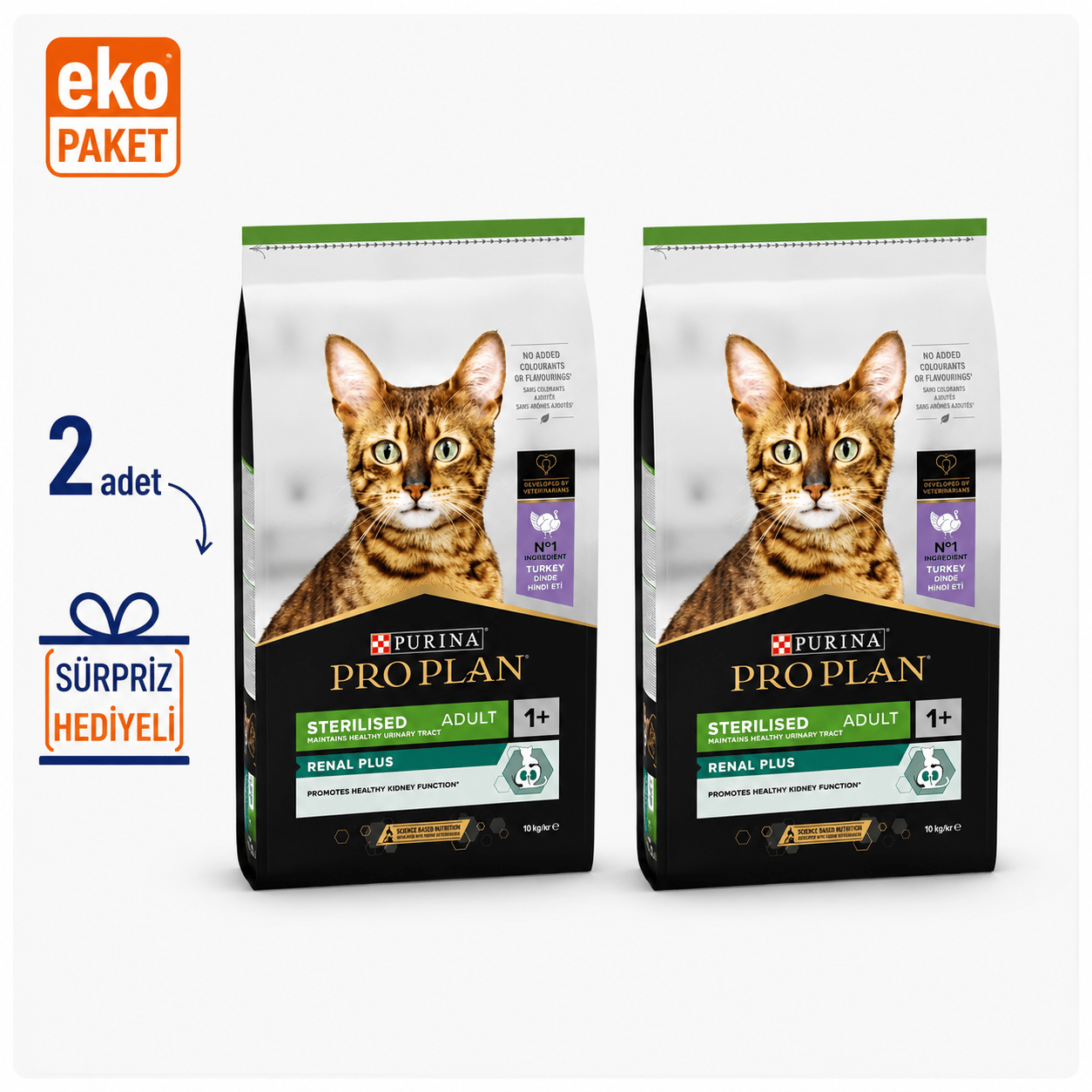 Proplan Renal Plus Hindili Kısırlaştırılmış Kedi Maması 3 Kg X 2'li Eko Paket