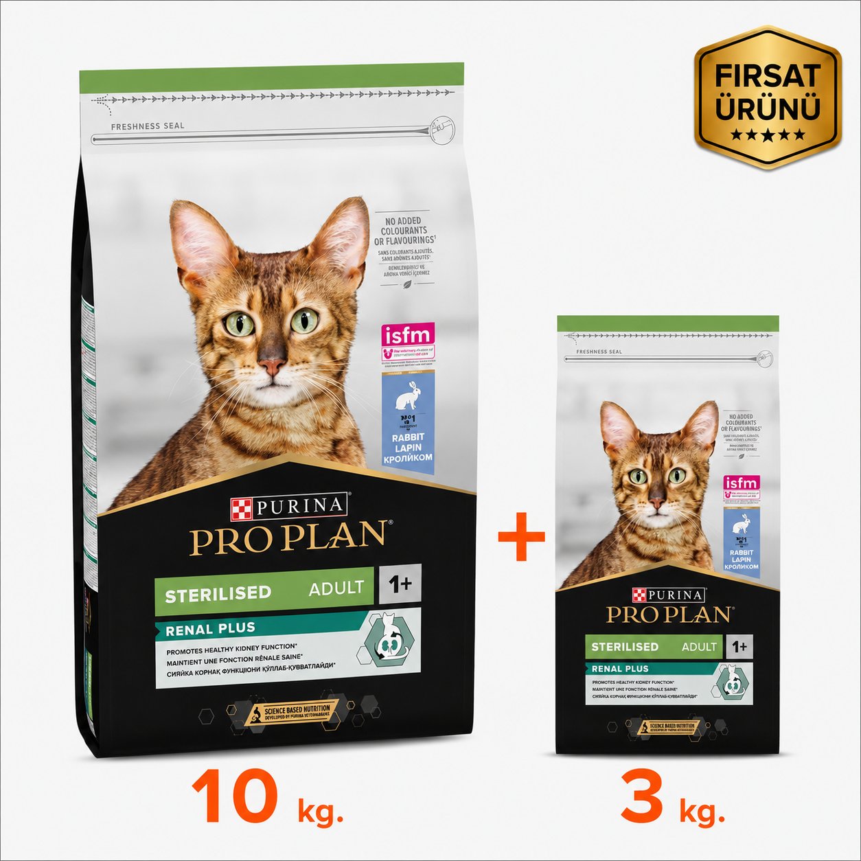 ProPlan Steril Renal Rabbit Tavşanlı Kısır Kedi Maması 10 Kg + 3 Kg Fırsat Ürünü