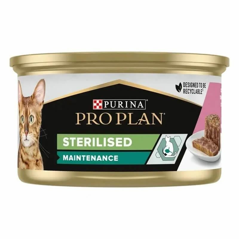 Proplan Sterilised Somonlu ve Ton Balıklı Kısırlaştırılmış Kedi Konservesi 85 gr