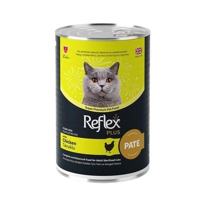 Reflex Plus Pate Tavuklu Kısır Kedi Konservesi 395 Gr