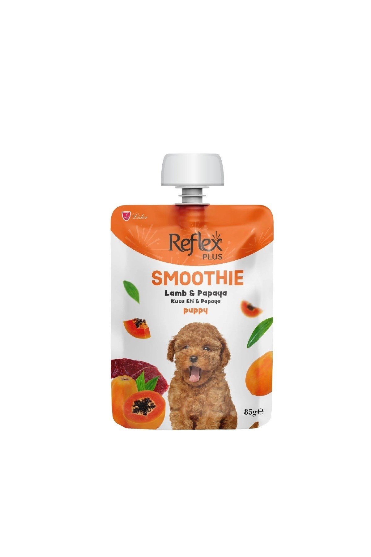 Reflex Plus Smoothie Kuzu Etli ve Papayalı Sıvı Yavru Köpek Ödülü 85 Gr