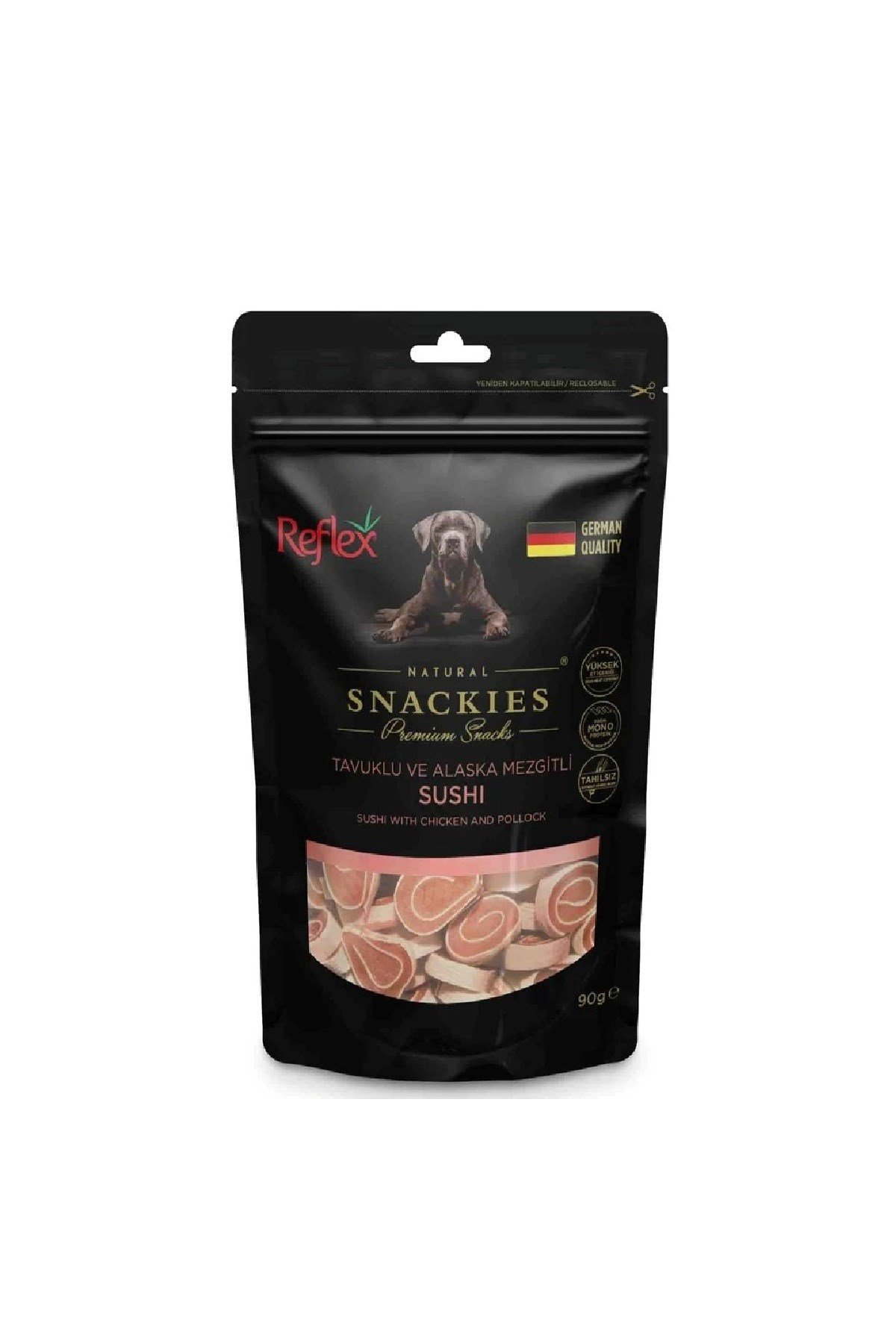 Reflex Snackies Tavuklu ve Balıklı Sushi Köpek Ödül Maması 90gr