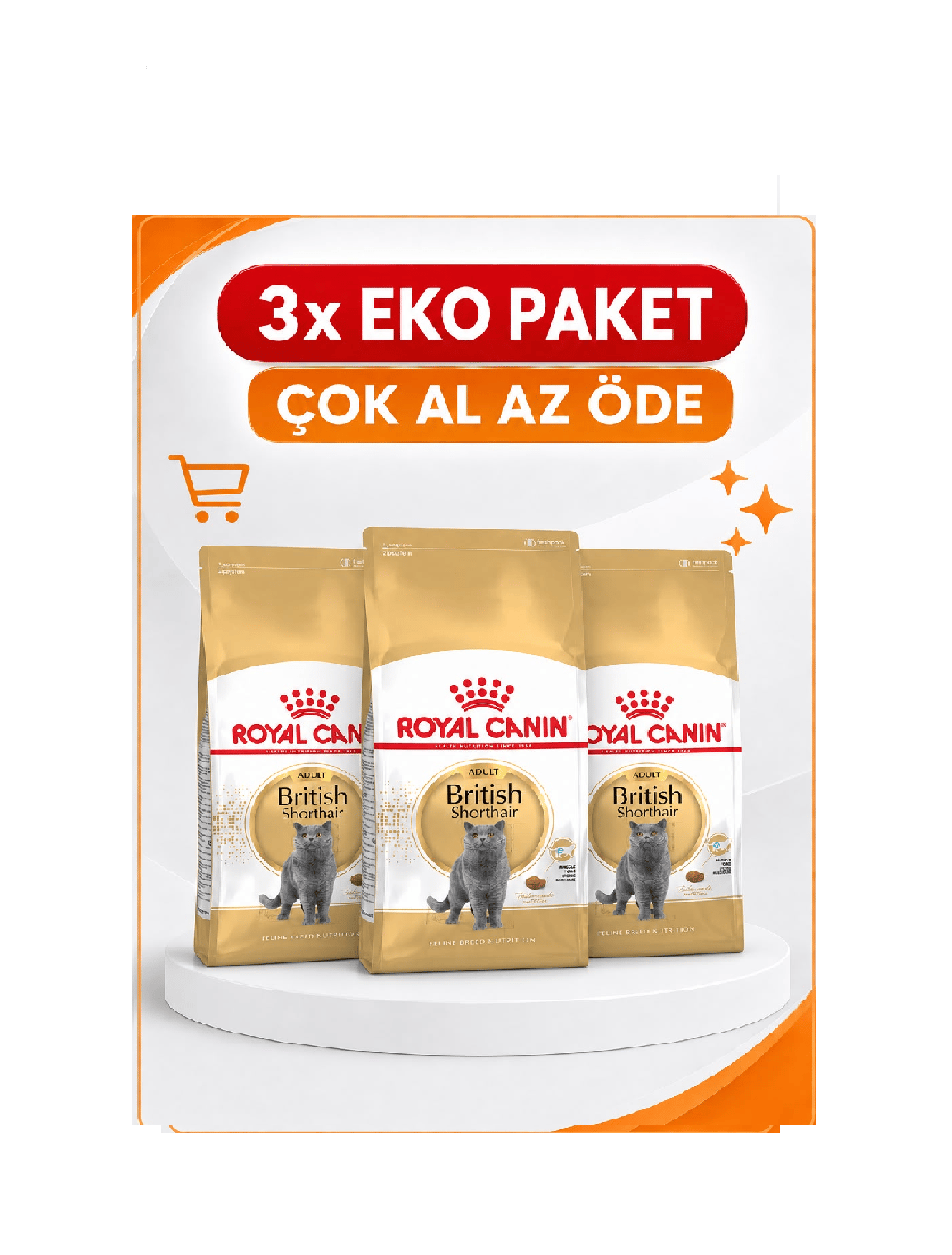 Royal Canin British Shorthair Yetişkin Kedi Maması 2 Kg X 3'lü Eko Paket