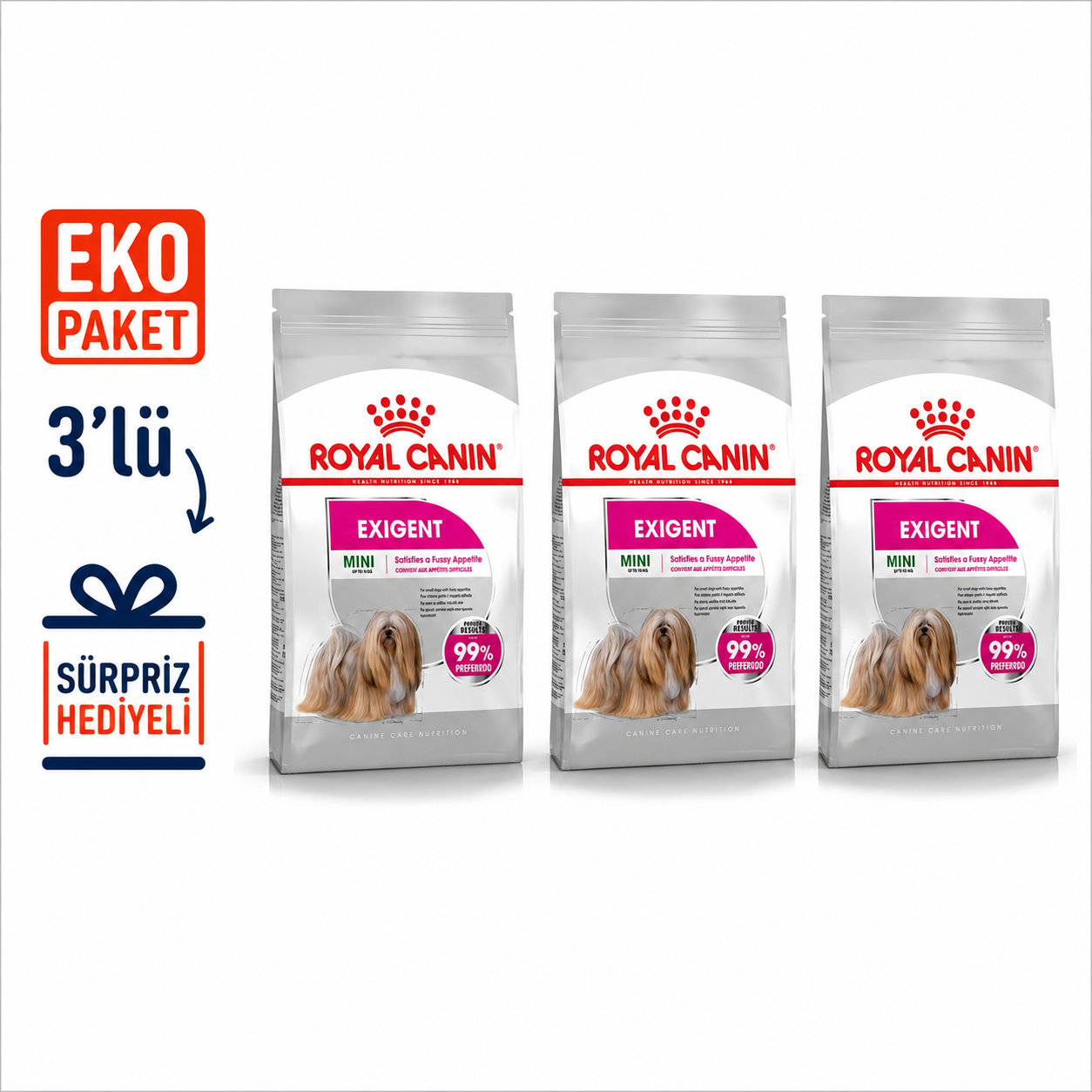 Royal Canin CCN Mini Exigent Köpek Maması 3 kg X 3'lü Eko Paket 
