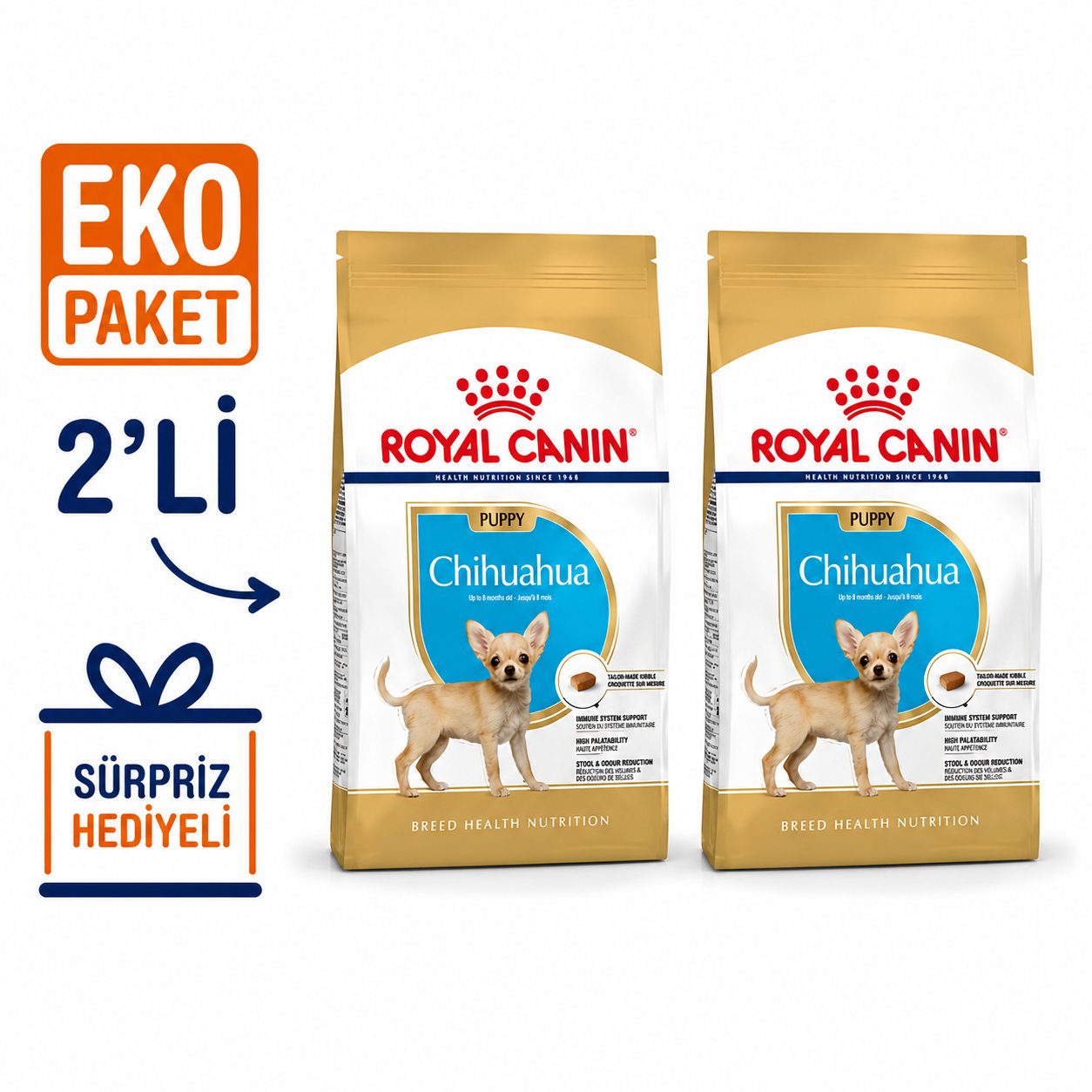 Royal Canin Chihuahua Junior Yavru Köpek Maması 1,5Kg X 2'li Eko Paket 