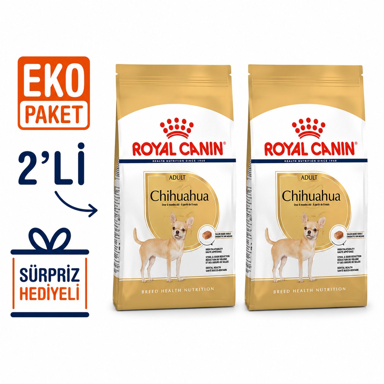 Royal Canin Chihuahua Yetişkin Köpek Maması 1,5Kg X 2'li Eko Paket 