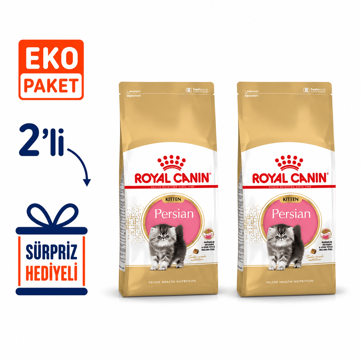 Royal Canin Feline Kitten Persian Kuru Kedi Maması 2 Kg X 2'li Eko Paket 