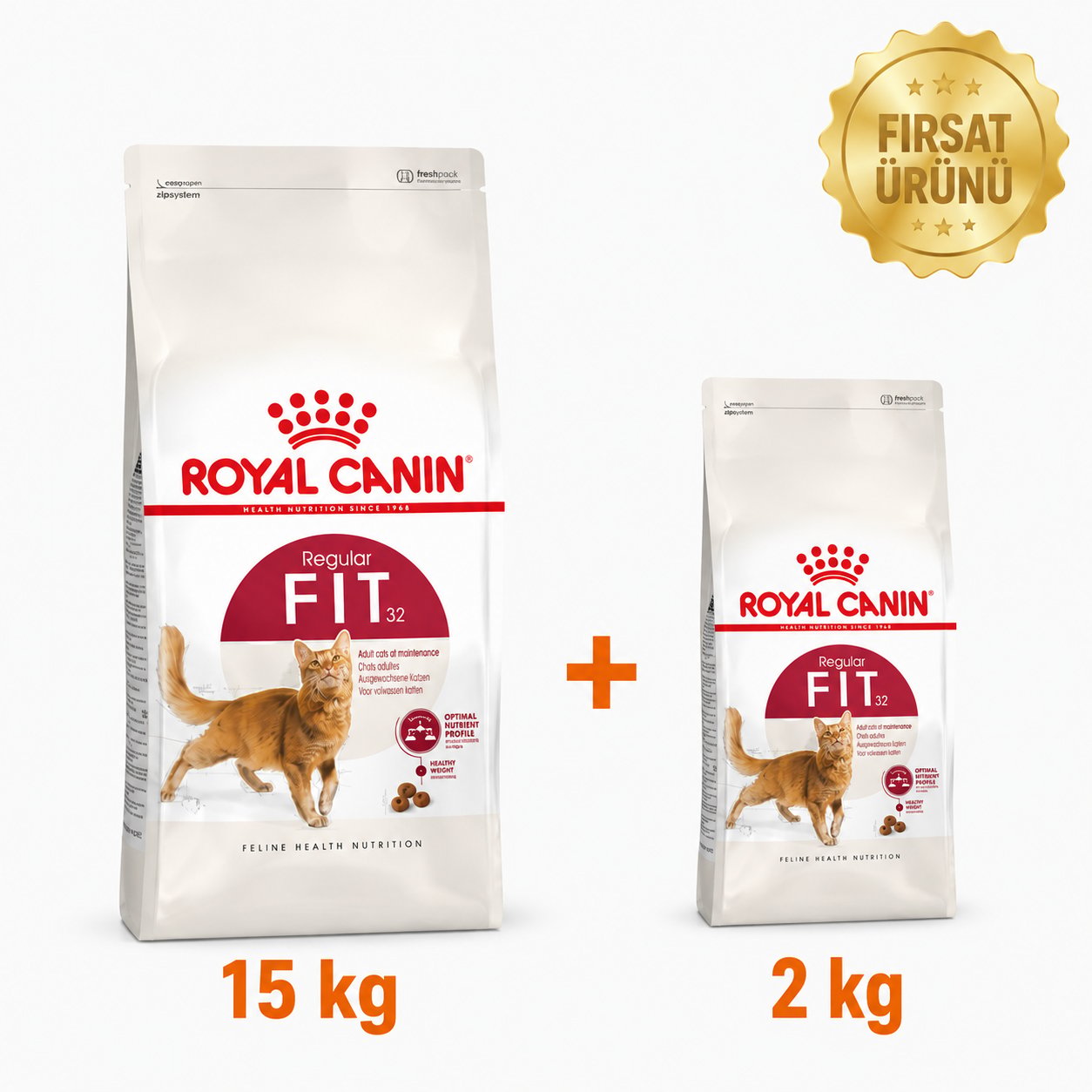Royal Canin Fit 32 Kuru Kedi Maması 15 Kg + 2 Kg Fırsat Ürünü 