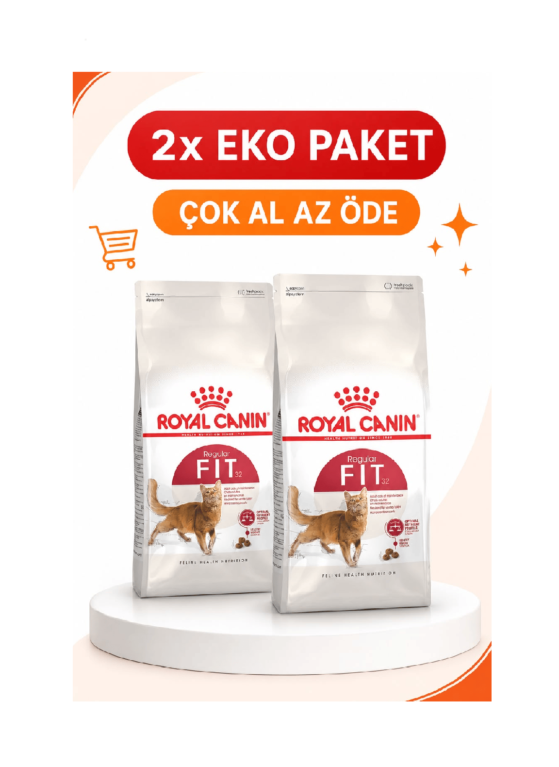 Royal Canin Fit 32 Kuru Kedi Maması 4 Kg X 2'li Eko Paket 