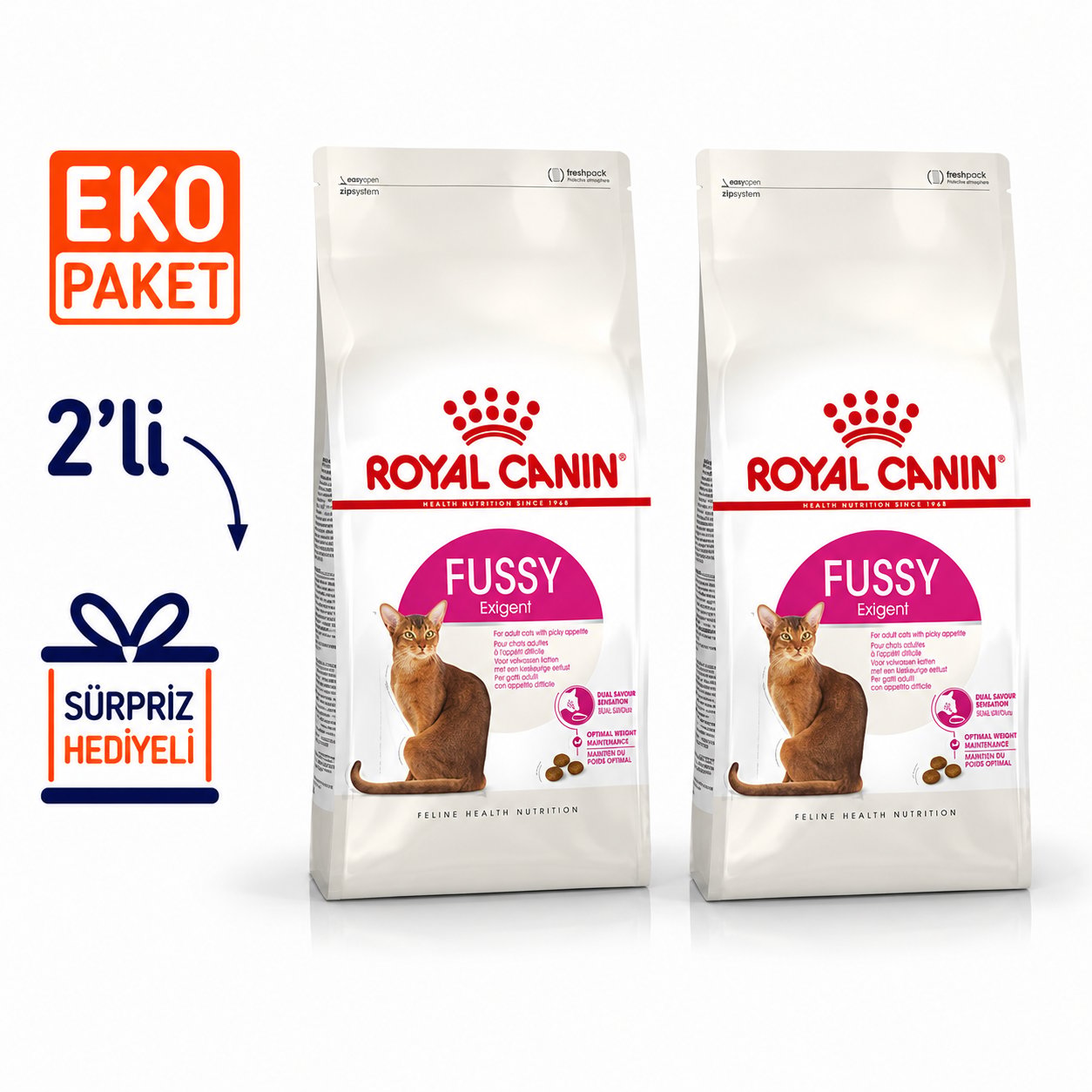 Royal Canin Fussy Exigent Kuru Kedi Maması 10 Kg X 2'li Eko Paket 