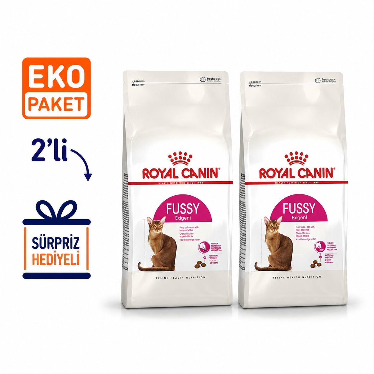 Royal Canin Fussy Exigent Kuru Kedi Maması 4 Kg X 2'li Eko Paket 