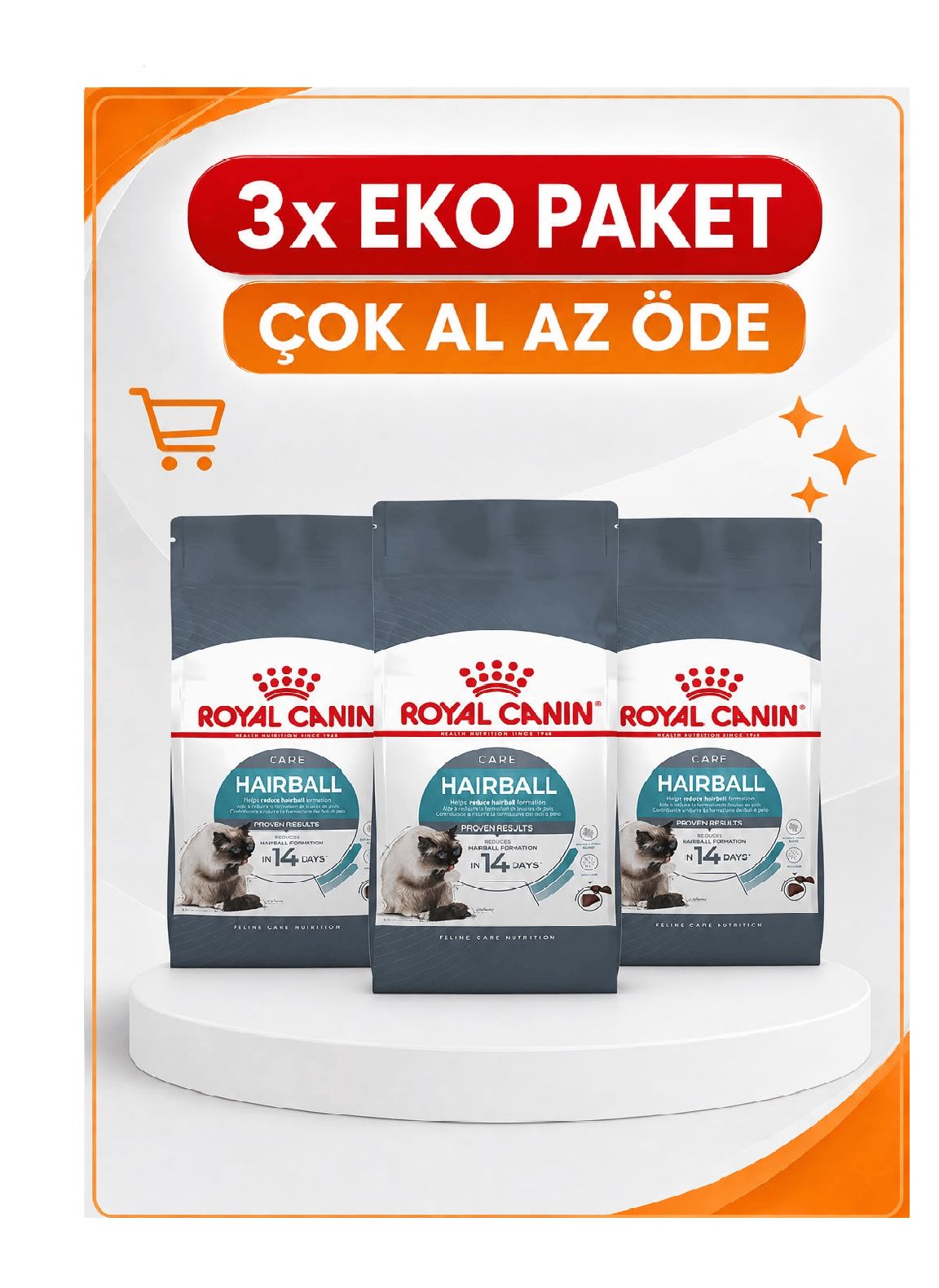 Royal Canin Hairball Care Kuru Kedi Maması 2 Kg X 3'lü Eko Paket