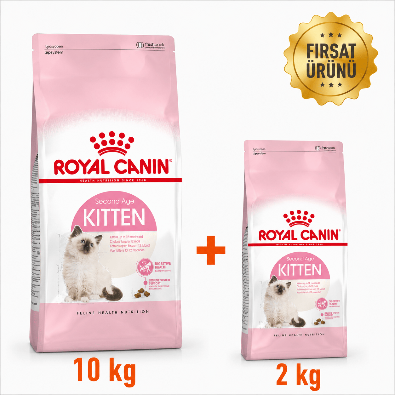 Royal Canin Kitten Yavru Kedi Maması 10 Kg + 2 Kg Fırsat Ürünü