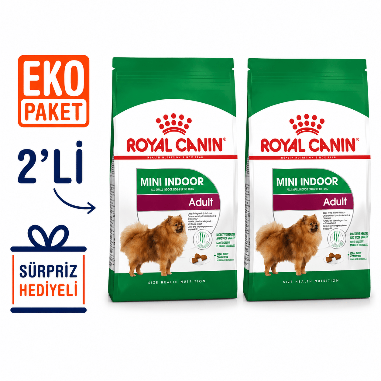 Royal Canin Mini İndoor Adult Yetişkin Köpek Maması 1.5 Kg X 2'li Eko Paket 