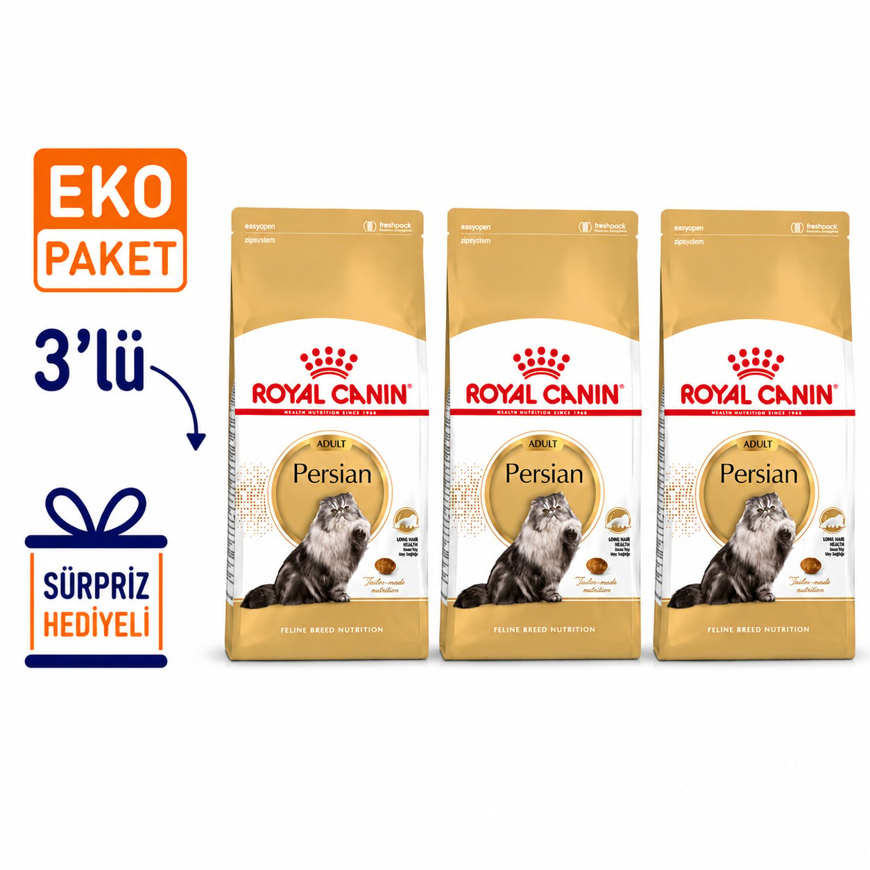 Royal Canin Persian Adult Kuru Kedi Maması 4 kg X 3'lü Eko Paket 