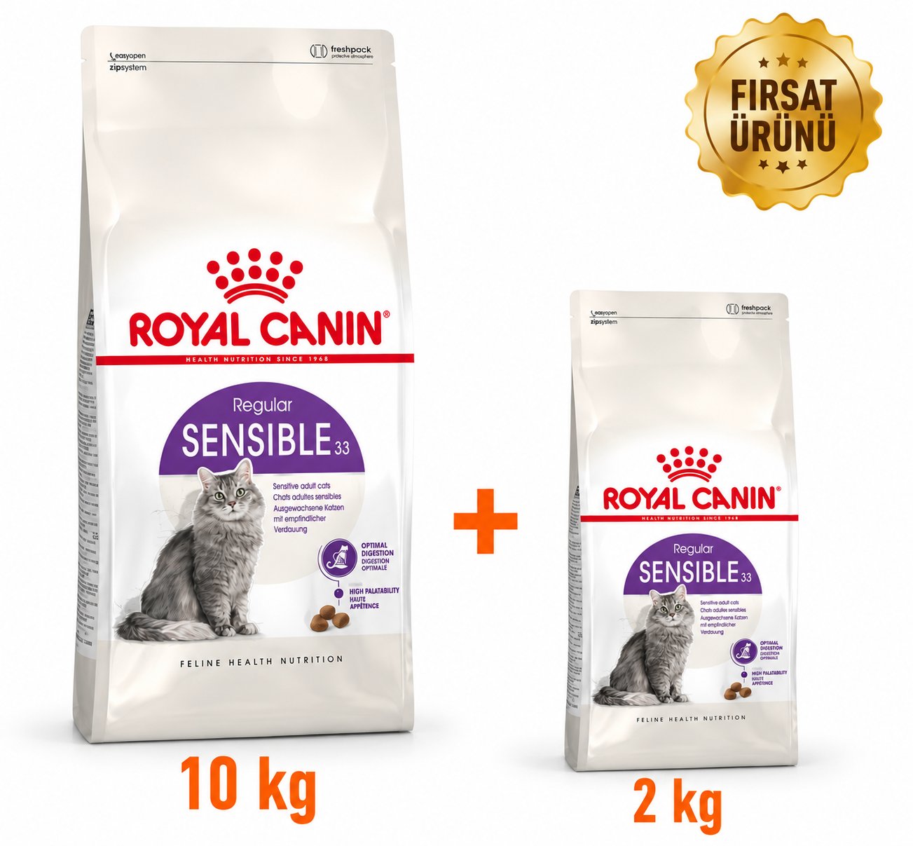 Royal Canin Sensible Kuru Kedi Maması 10 Kg + 2 Kg Fırsat Ürünü