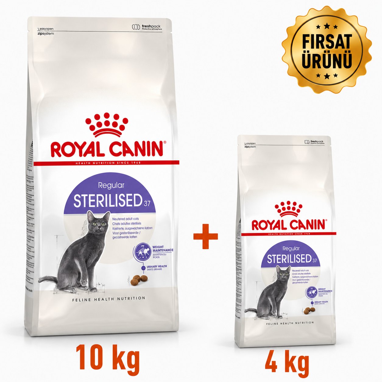 Royal Canin Sterilised 37 Kısırlaştırılmış Kuru Kedi Maması 10 Kg + 4 Kg Fırsat Ürünü 