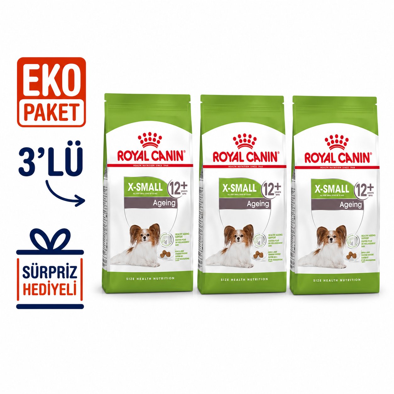 Royal Canin XSmall Ageing 12 Yaş Üzeri Köpek Maması 1.5 Kg X 3'lü Eko Paket 