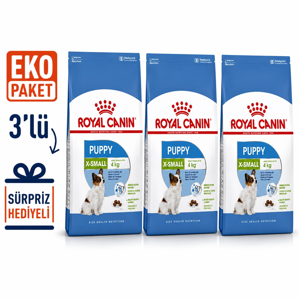 Royal Canin Xsmall Puppy Yavru Köpek Maması 3 Kg X 3'lü Eko Paket 