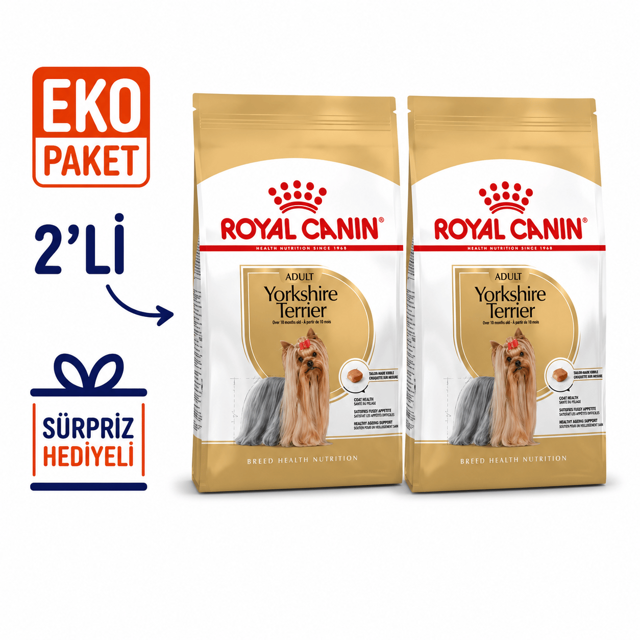 Royal Canin Yorkshire Terrier Yetişkin Köpek 1,5 Kg X 2'li Eko Paket