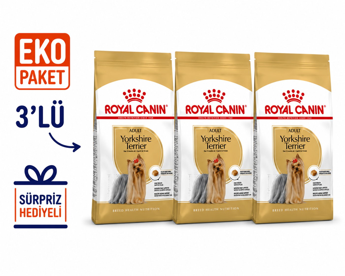 Royal Canin Yorkshire Terrier Yetişkin Köpek 1,5 Kg X 3'lü Eko Paket 