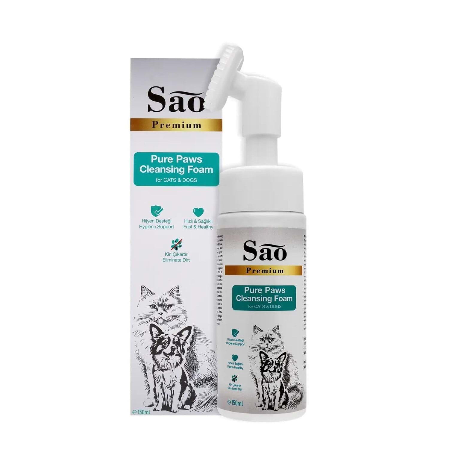 Sao Premium Pati Temizleme Kedi Ve Köpekler Için 150 ml