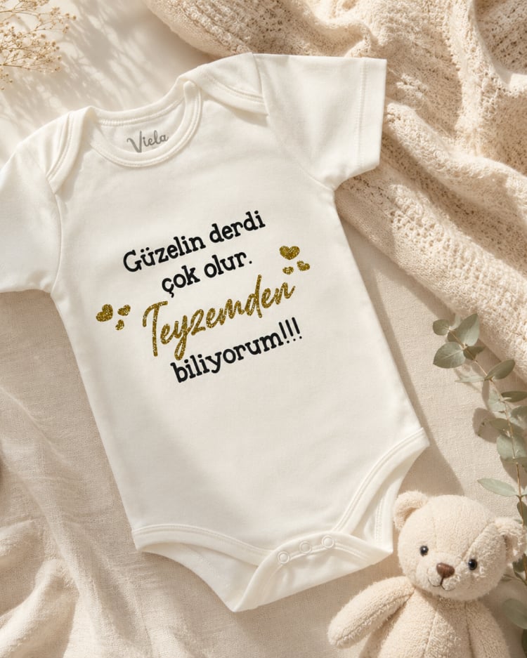 Kişiselleştirilmiş Hediyelik Zıbın (%100 Pamuk)