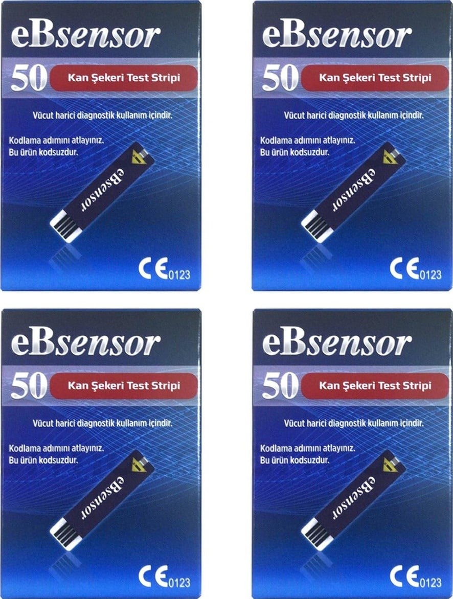 Ebsensor Şeker Ölçüm Çubuğu 4 x 50 Strip