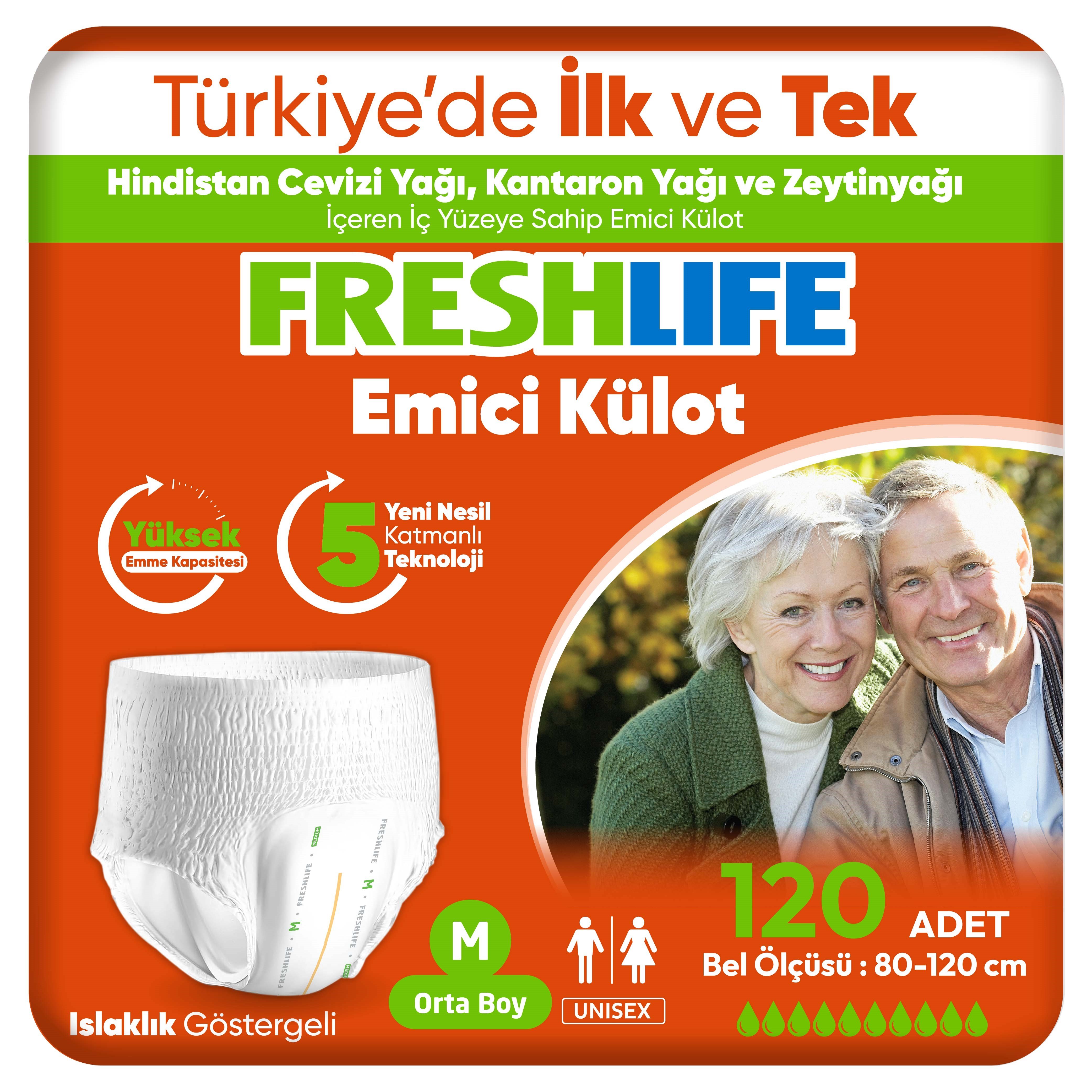 Freshlife Emici Külot Orta Boy M 30'lu 4 Adet Hasta Bezi