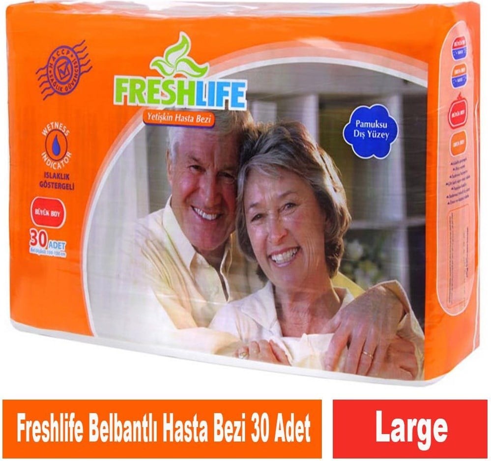 Freshlife Yetişkin Hasta Bezi Büyük L 30 Adet
