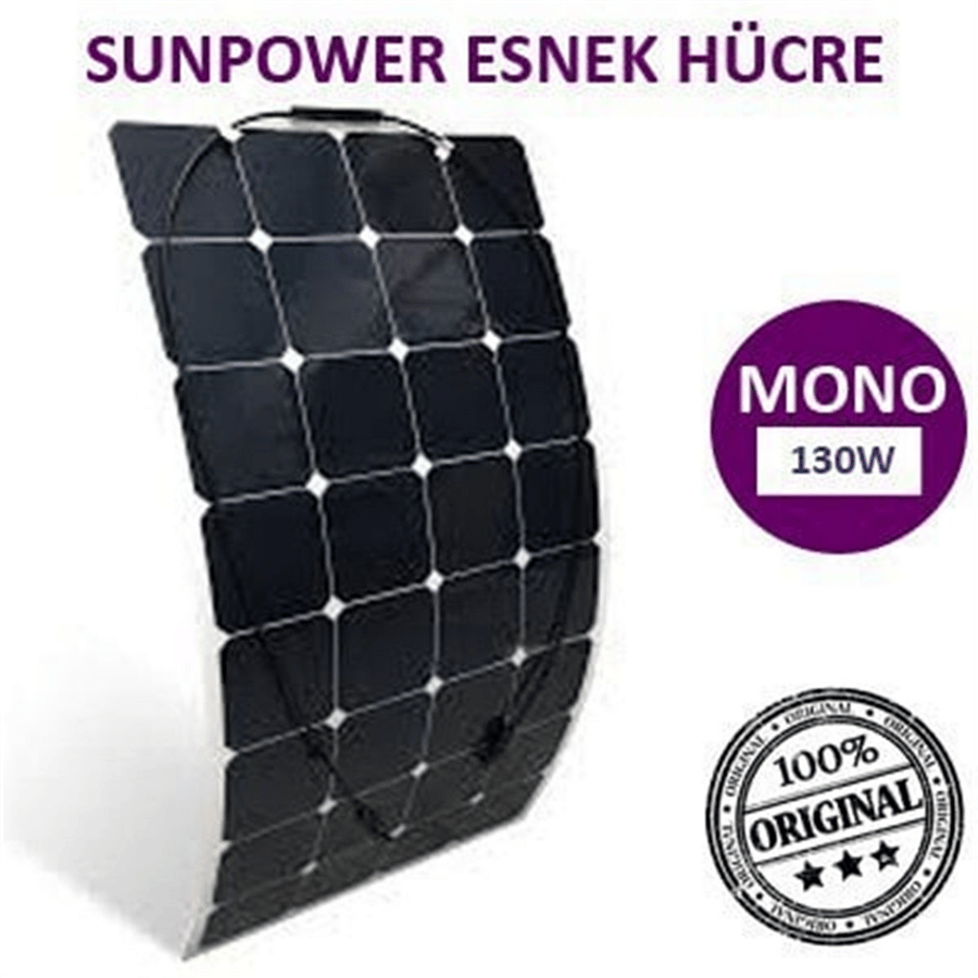 130w Esnek Monokristal Güneş Paneli
