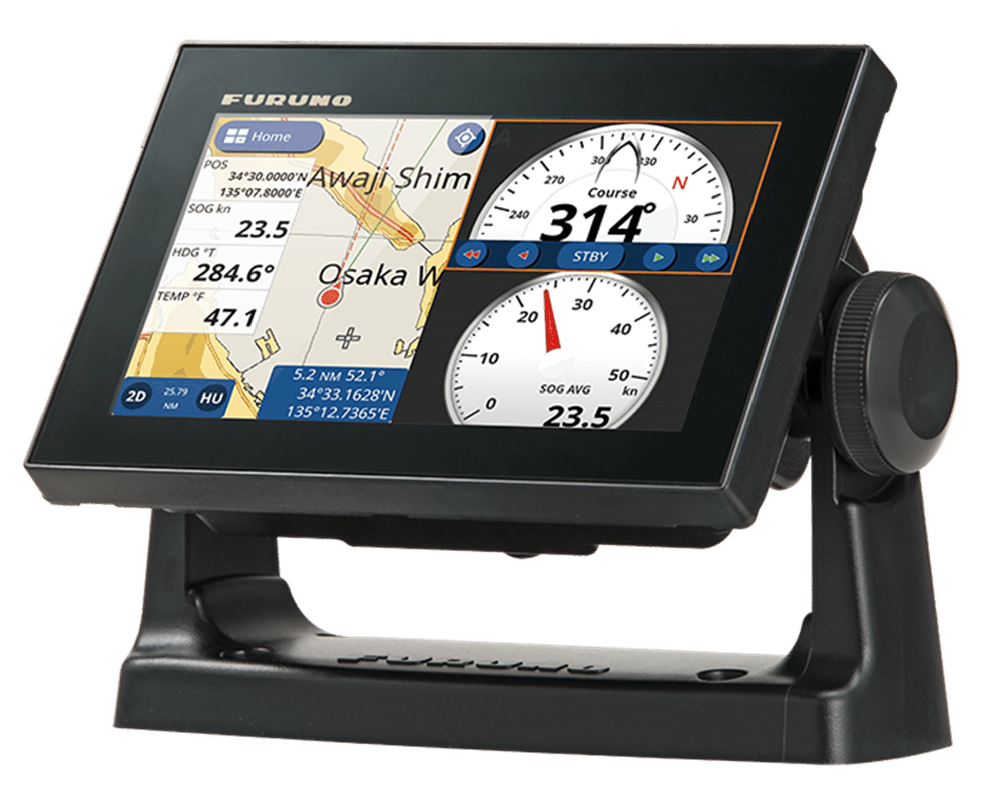 GP-1871F GPS/Chartplotter/Chirp Fishfinder Ekran