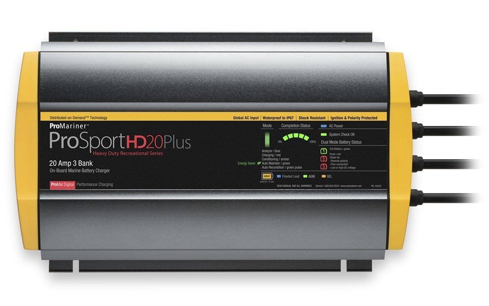 Prosport HD 20 Plus 12v/24v/36v Tam Su Geçirmez Akü Şarj Cihazı