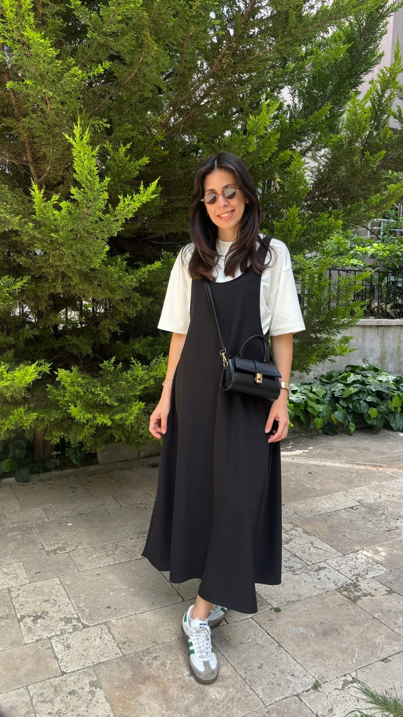 Tişört Elbise İkili Takım Siyah